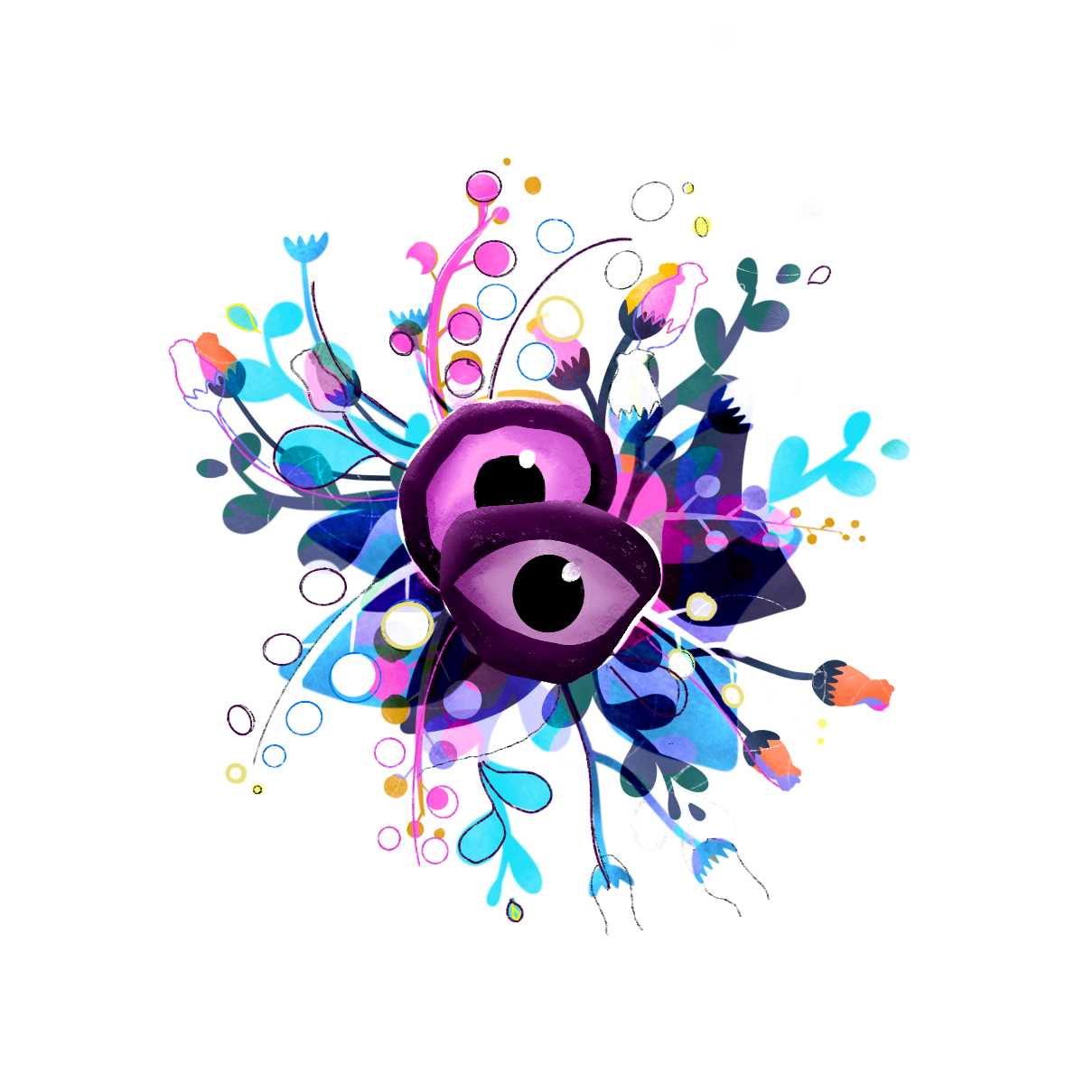 Flower Eyes (purple)